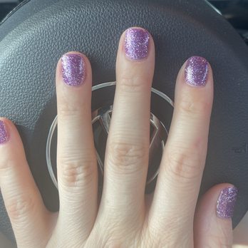 Polished Nails & Spa - Gel manicure color is lavender platinum (206) - Nail Salons Near Me - Las Vegas, Nevada