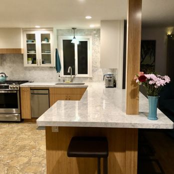 Cutting Edge Granite Marble - Quartz countertop with full back-splash. - General Contractors Near Me - Santa Cruz, California Cutting Edge Granite Marble - Quartz countertop with full back-splash. - General Contractors Near Me - Santa Cruz, California