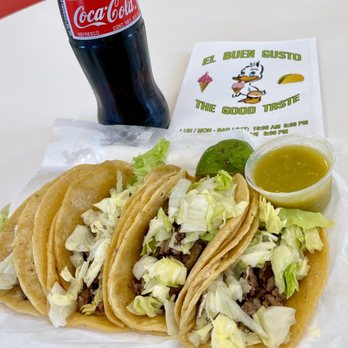 El Buen Gusto - Carne Asada Tacos & imported Coke made with Cane Sugar - Tacos Near Me - Kenosha, Wisconsin