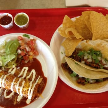 Taco Shop - 3 Al pastor tacos with carne asada and one chicken enchilada. (Amazing) - Mexican Near Me - Hialeah, Florida Taco Shop - 3 Al pastor tacos with carne asada and one chicken enchilada. (Amazing) - Mexican Near Me - Hialeah, Florida