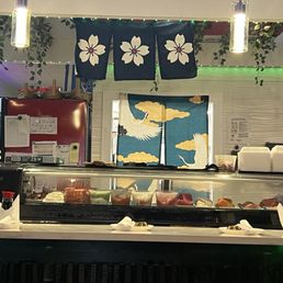 Sushi preparation area