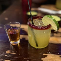 Dona Leti's - Passion fruit margarita with a shot of Grand Marnier.