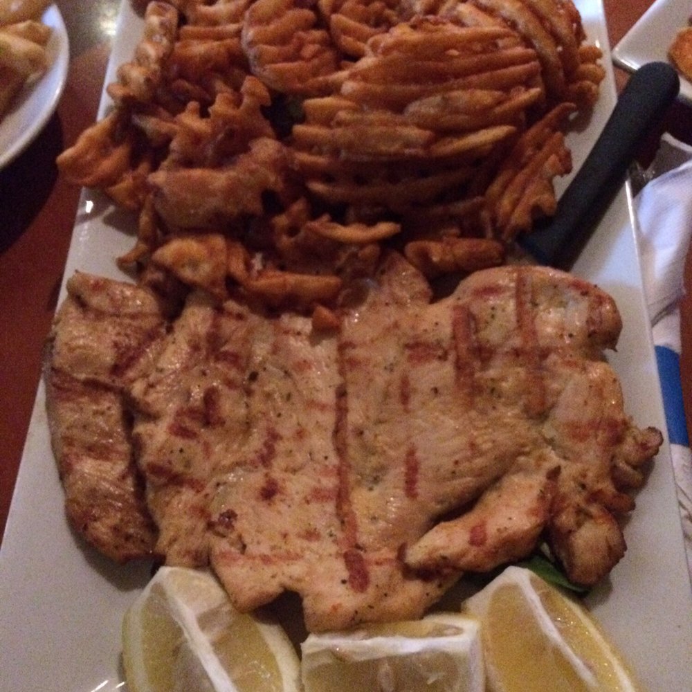 Omonia Cafe - Herb grilled chicken(you have to try that) with amazing waffle fries - Bakeries Near Me - Brooklyn, New York Omonia Cafe - Herb grilled chicken(you have to try that) with amazing waffle fries - Bakeries Near Me - Brooklyn, New York