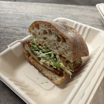 Community Goods - Chicken Cutlet sandwich Too much bread for the amount of meat. Bread was a little hard - Coffee & Tea Near Me - Los Angeles, California Community Goods - Chicken Cutlet sandwich Too much bread for the amount of meat. Bread was a little hard - Coffee & Tea Near Me - Los Angeles, California