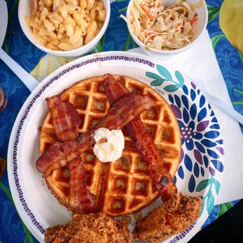 BB's Cafe - Chicken waffles bacon slaw Mac n cheese - Soul Food Near Me - Covina, California BB's Cafe - Chicken waffles bacon slaw Mac n cheese - Soul Food Near Me - Covina, California