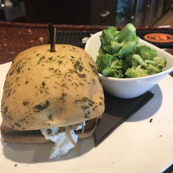 110 Grill - Turkey burger on focaccia bread. - New American Near Me - Middletown, New York