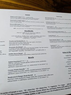Menu photo 1 Bird & Jim Estes Park, CO Menu photo 1 Bird & Jim Estes Park, CO