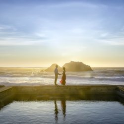 Daniel Hon Photography - Bride and groom portrait - Sutro Bath