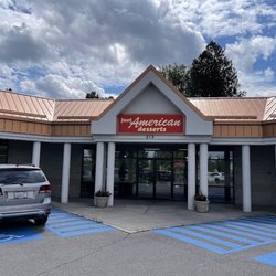 Just American Desserts - The front of the store and parking lot