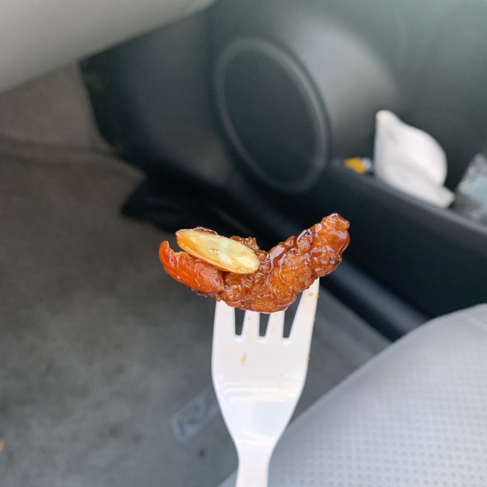 Wrong prepared crispy almond chicken breast