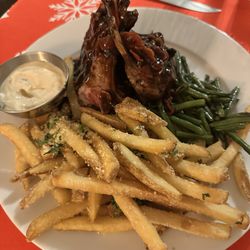 The Wayside Lucinda - Rack of lamp with Parmesan truffle fries and duck fat aioli