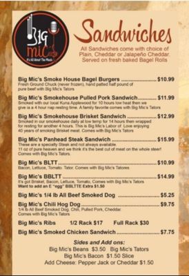 Menu photo 3 Big Mic's Kuna, ID Menu photo 3 Big Mic's Kuna, ID