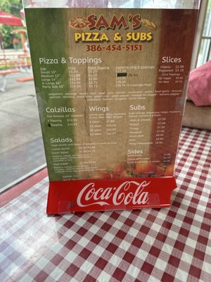 Menu photo 1 Sam’s Pizza And Subs High Springs, FL Menu photo 1 Sam’s Pizza And Subs High Springs, FL