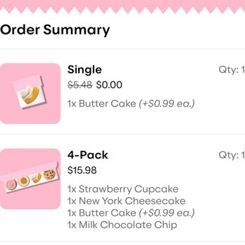 Crumbl - Riverdale - Proof that I ordered five cookies, one of them being my free birthday cookie - Desserts Near Me - Riverdale, Utah