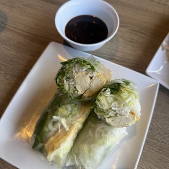 Pho Consomme - Veggie and tofu spring rolls. - Vietnamese Near Me - Gardena, California Pho Consomme - Veggie and tofu spring rolls. - Vietnamese Near Me - Gardena, California