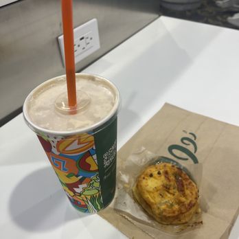 Jamba - a cup of coffee and a pastry on a counter - Juice Bars & Smoothies Near Me - Windsor Locks, Connecticut