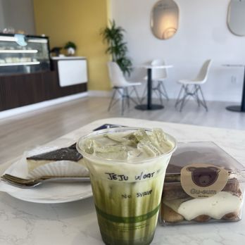 Gu-eum Cake & Bakery - Iced jeju matcha with oat milk, unsweetened. Basque cheesecake and tiramisu. - Bakeries Near Me - Saratoga, California Gu-eum Cake & Bakery - Iced jeju matcha with oat milk, unsweetened. Basque cheesecake and tiramisu. - Bakeries Near Me - Saratoga, California