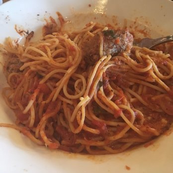 BJ's Restaurant & Brewhouse - Lunch time portion of spaghetti & meatballs - Pizza Near Me - Chula Vista, California BJ's Restaurant & Brewhouse - Lunch time portion of spaghetti & meatballs - Pizza Near Me - Chula Vista, California