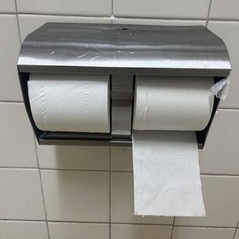 Chevron - two rolls of toilet paper on a roll dispenser - Gas Stations Near Me - San Francisco, California