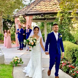 Indigo blue suits (groom and groomsmen) from Gentlemen's Suit Outlet Indigo blue suits (groom and groomsmen) from Gentlemen's Suit Outlet