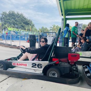 Andretti Thrill Park - My daughter on the go kart track! - Mini Golf Near Me - Melbourne, Florida