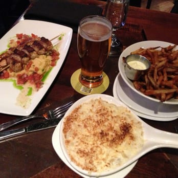 Haven Craft Kitchen + Bar - prawns and cheese grits, truffle fries, and mac and cheese - New American Near Me - Orange, California