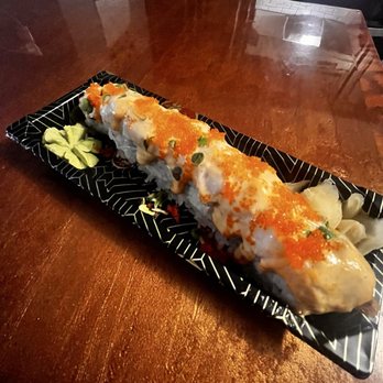Zushi Sushi and Ramen - PaPa HOT Roll. We asked for no fresh jalapeño's on top and they delivered - Ramen Near Me - Webster Groves, Missouri Zushi Sushi and Ramen - PaPa HOT Roll. We asked for no fresh jalapeño's on top and they delivered - Ramen Near Me - Webster Groves, Missouri