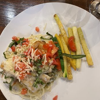 Lonnie's - Grouper piccante with veggies - Caterers Near Me - Lake Mary, Florida