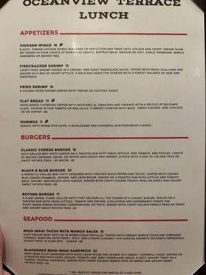 Menu photo 8 Oceanview Terrace Bar and Grill Daytona Beach, FL