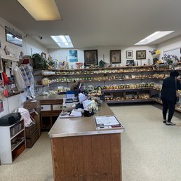 a woman shopping in a store a woman shopping in a store