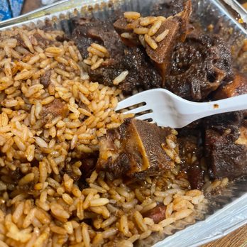 Fish Fry Fridays - Medium oxtail dinner . Only ate one oxtail before taking this picture. - Seafood Near Me - Hempstead, New York