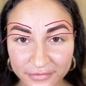 D'Brow Palace - She tried to send me this picture & say it was the angle I was taking the picture so I sent her this back - Permanent Makeup Near Me - Sarasota, Florida