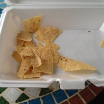 Chela's - This is the actual number of chips they gave me. Why bother? This is just a chip garnish. - Mexican Near Me - Ann Arbor, Michigan