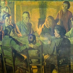Museo Salvini - Innocente Salvini - "Il taglio della polenta", 1936  Link immagine: http://museidivarese.it/images/foto/salvini-taglio-polenta-1936.jpg