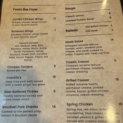 The Factory Bar and Grill - Appetizers and Salads