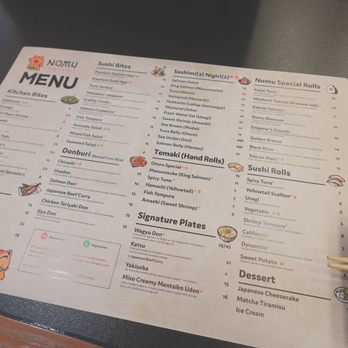 Nomu Izakaya - menu - Japanese Near Me - Jacksonville, Florida Nomu Izakaya - menu - Japanese Near Me - Jacksonville, Florida