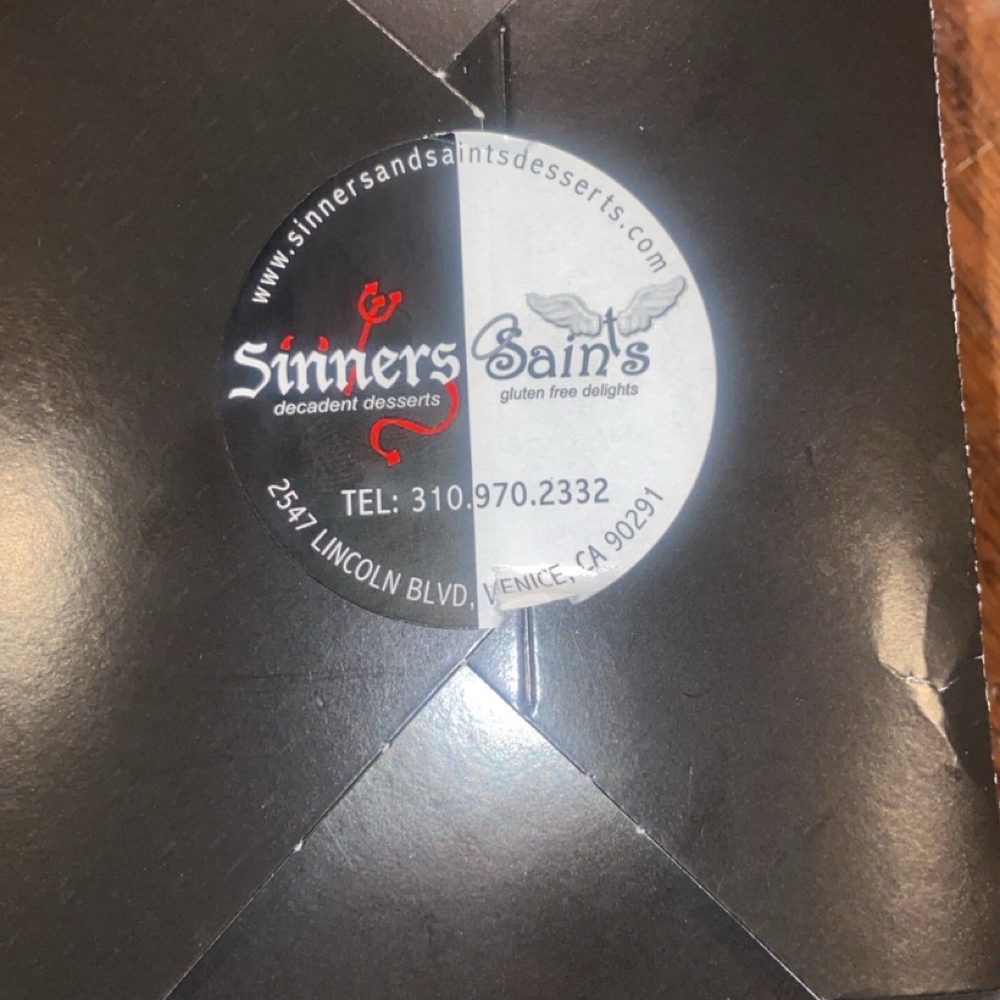 Sinners & Saints Desserts - Sealed box of tarts - Bakeries Near Me - Venice, California Sinners & Saints Desserts - Sealed box of tarts - Bakeries Near Me - Venice, California