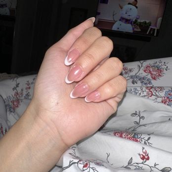 Pretty Nail Studio - French with chrome - Nail Salons Near Me - El Monte, California