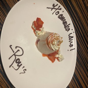 Roy's Kaanapali - A special dessert made for me that says congratulations - Hawaiian Near Me - Lahaina, Hawaii Roy's Kaanapali - A special dessert made for me that says congratulations - Hawaiian Near Me - Lahaina, Hawaii
