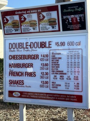 Menu photo 1 In-N-Out Burger Sacramento, CA Menu photo 1 In-N-Out Burger Sacramento, CA
