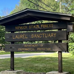 Mountain Laurel Santuary - The sign facing 190 East (never looked at the other side but maybe it's also marked the same).