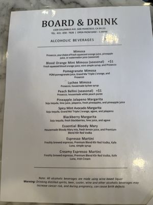 Menu photo 1 Board and Drink San Francisco, CA