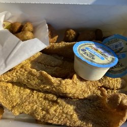 Chicken Express - Supposed to be a 2 piece filet combo with hush puppies and okra...