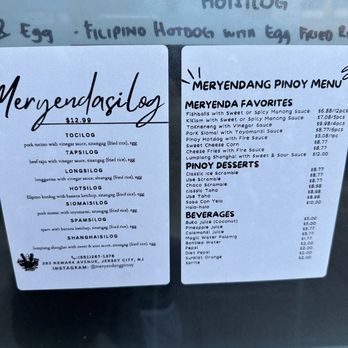 Meryendang Pinoy - Menu - Filipino Near Me - Jersey City, New Jersey Meryendang Pinoy - Menu - Filipino Near Me - Jersey City, New Jersey