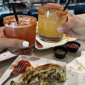 Roxanne's - Pear Margarita (left) and passion fruit margarita (right) - Lounges Near Me - Long Beach, California Roxanne's - Pear Margarita (left) and passion fruit margarita (right) - Lounges Near Me - Long Beach, California