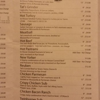 Tat's Delicatessen - Menu of 9/16 - Delis Near Me - Seattle, Washington Tat's Delicatessen - Menu of 9/16 - Delis Near Me - Seattle, Washington