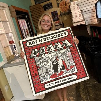 Pizzeria Di Giovanni - Human is 5 ft tall and this is size L or xl! - Pizza Near Me - Charleston, South Carolina