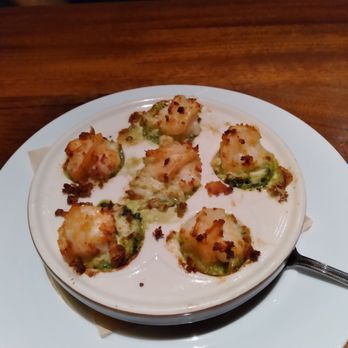 Seasons 52 - Mushrooms stuffed with spinach and crab, topped with shrimp - Wine Bars Near Me - Cherry Hill, New Jersey Seasons 52 - Mushrooms stuffed with spinach and crab, topped with shrimp - Wine Bars Near Me - Cherry Hill, New Jersey