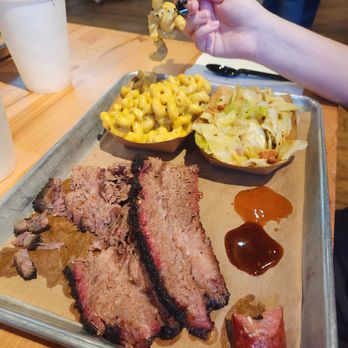Hurtado Barbecue - Brisket - green chile mac n'cheese - bacon cabbage - Barbeque Near Me - Dallas, Texas