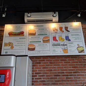 Burgers Park - Menu Board - Burgers Near Me - North York, Ontario